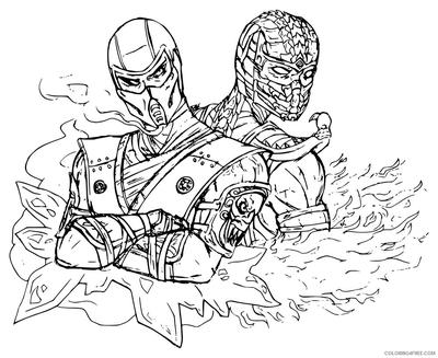 Раскраски Mortal Kombat Sub Zero и Scorpion Coloring4free ... - Coloring Hom