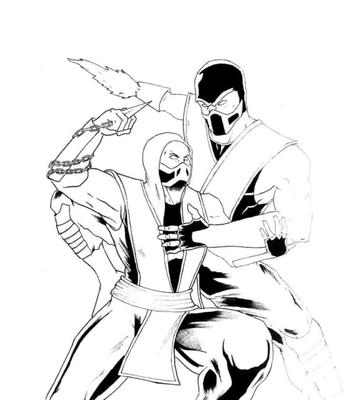 Игра-раскраска Mortal Kombat для печати и онлайн