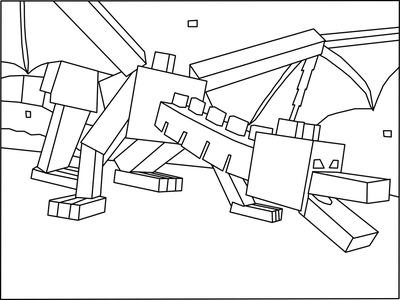 Раскраска Дракон Эндер в Майнкрафте (с изображениями) | Дракон... - Раскраска Хом