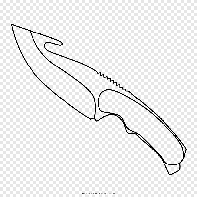 Рисунок ножа Книжка-раскраска Охотничий нож Ножи выживания Универсальные ножи, нож, угол, рука png | PNGEg