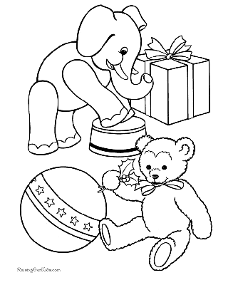 Coloring Page Outline Of Cartoon Cat Playing With Toys — стоковая иллюстрация — Скачать изображение сейчас — iStoc