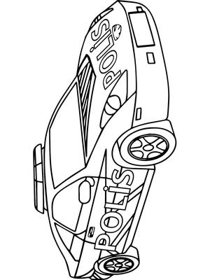 Coloring Page Outline Of Cartoon Policeman With Car Profession Police Image Transport Or Vehicle For Children Coloring Book For Kids Stock Illustration — Download image Now — iStoc