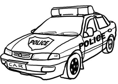 Полицейские Машины раскраски