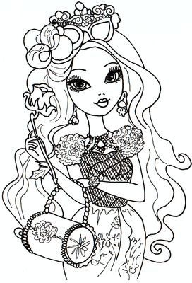 Раскраска Ever After High Legacy Day Briar | Бесплатная раскраска для печати