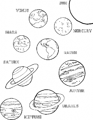 Космос раскраски