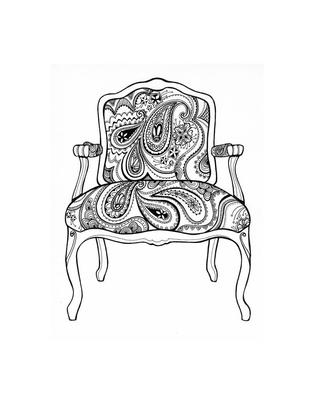 Книжка-раскраска, кресло Стоковое изображение от ©ksenya_savva #29091647