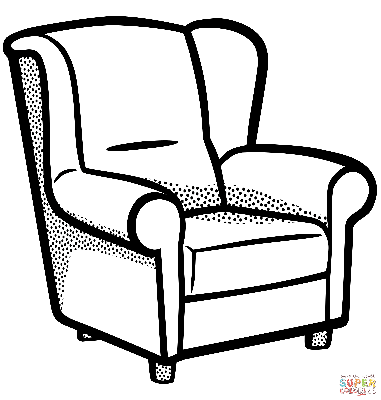 Раскраска Деревянный стул - Ультра раскраска