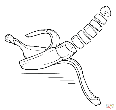 Банан раскраски