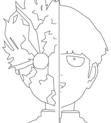 Шигео Кагеяма из Mob Psycho 100 Coloring Page - Anime Coloring Page