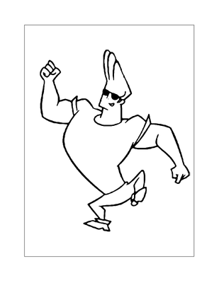 Раскраска Джонни Браво похож на героя для детей - Бесплатные раскраски для печати онлайн для детей с Джонни Браво - ColoringPages101.com | Раскраски для детей